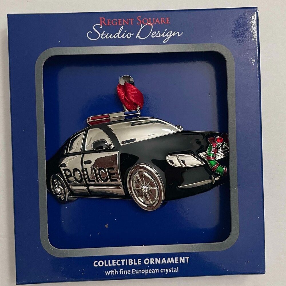 NIB- Regent Square Police Car Christmas Ornament